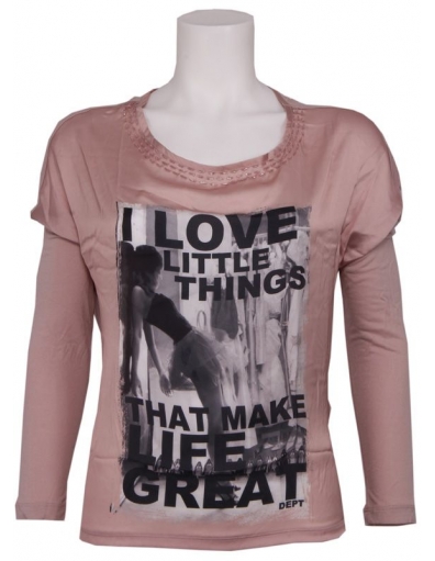 I love little things - Dept - Shirts en tops - Roze