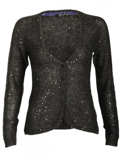 Vest glitter  - Dept - Truien en vesten - Zwart