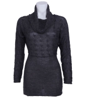 Imuedaen Trui voor dames, elegante coltrui, lange mouwen, gebreide trui, casual gebreide trui, winter, sweatshirt, bovenstuk, A rood., S