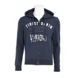 Guess California Zip Hoody Blauw-Blue