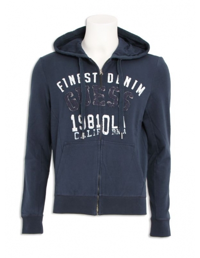 Guess - California Zip Hoody - Blauw/Blue