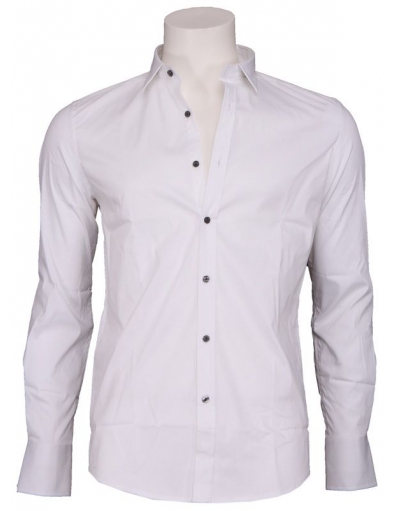 Basic popeline stretch cotton shirt - Antony Morato - Overhemden - Wit