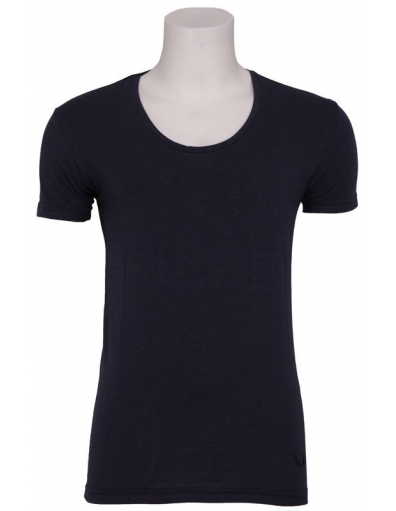 Stuart - Wide O-neck T-shirt Indigo - Zumo - Basics - T-shirts - Blauw