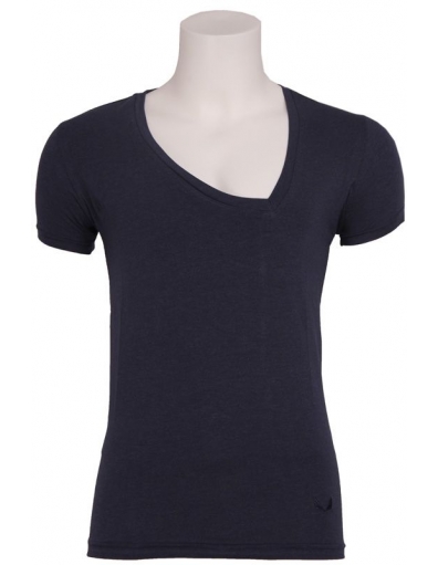 Larione - Shirt S/S V-neck  I - Zumo - T-shirts - Blauw