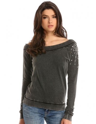 SAMMA FLEECE 996 - Guess - Truien & Vesten - Zwart