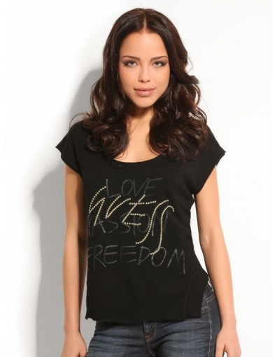 SS BN BL ANNABELE SWEATER - Guess - T-shirts - Zwart