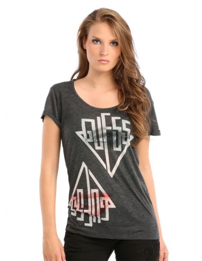 SS RN PHOTO TEE1 - Guess - T-shirts - Grijs