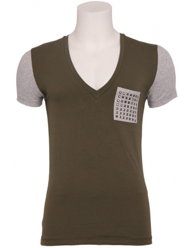 CHIODI ARMY/GREY - Zumo - T-shirts - Groen