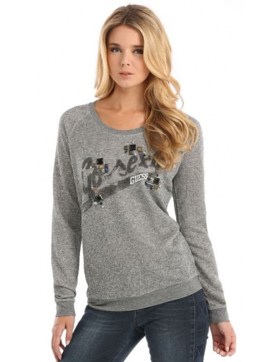 CLODETTE FLEECE - Guess - Truien & Vesten - Grijs
