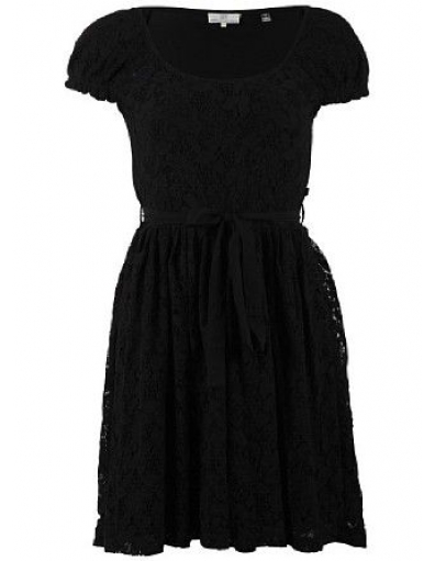 Dept - Retro Lace Jersey - Zwart/black