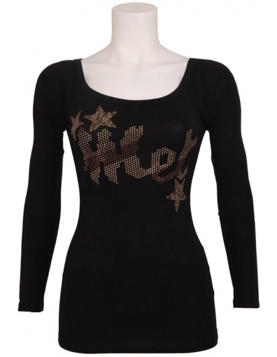 Dalika J800 A689 999 - Met Jeans - T-shirts - Zwart