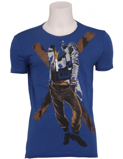 7018 REPORTER '70 - Antony Morato - T-shirts - Blauw