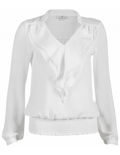 Dept blouse transparent Crepe - White / wit