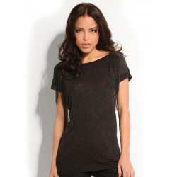 MARITA KNIT TOP Guess T-shirts Zwart