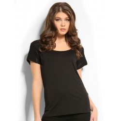 9996 MARICE KNIT TOP Guess T-shirts Zwart