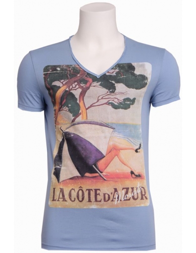 7027 SAINT TROPEZ - Antony Morato - T-shirts - Blauw