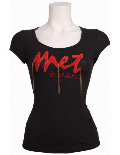 Newgirls J545 R208 - Met Jeans - T-shirts - Zwart