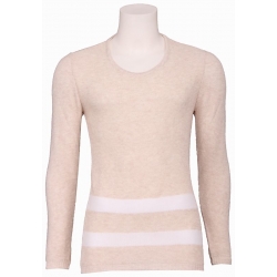 Blagdon Roundneck pull stripe Zumo Longsleeves Beige