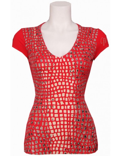 Tavy J284C 484 087 - Met Jeans - T-shirts - Rood