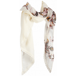 Dept Shawl Boho Crinkle Off White