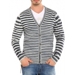 Guess vest - Sweater Morrison Indigo - Blauw - wit