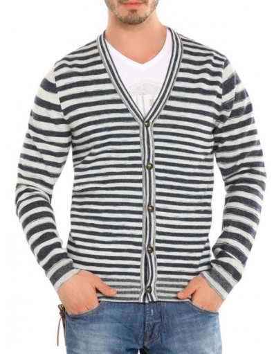 Guess vest - Sweater Morrison Indigo - Blauw / wit