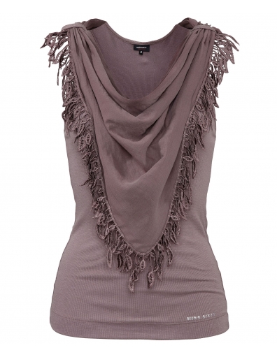 Top miss sixty - Nyssa Singlet - Bruin / Brown