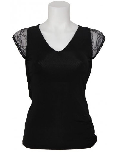 Amy Gee top - Kant - Zwart / Black 