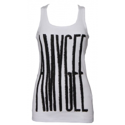 Amy Gee tanktop - Fuxia - White - Wit