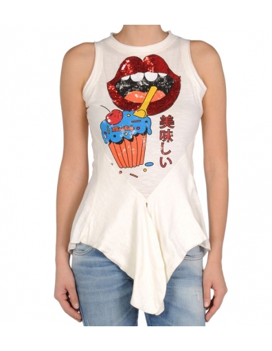 Miss Sixty top - Abseil Sleeveless - off white