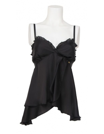 Babydoll top Amy Gee - Zwart / Black