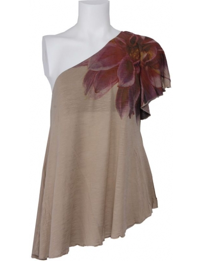 Shirt Miss Sixty - Dove Flower Asynnetric - bruin