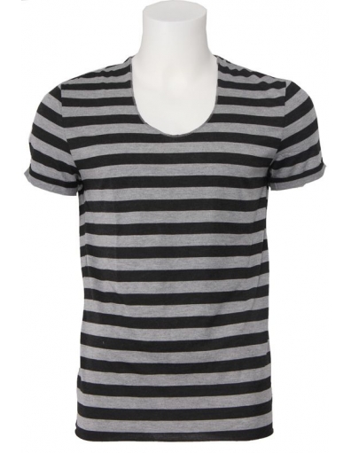 Antony Morato shirt - gestreept - zwart / grijs