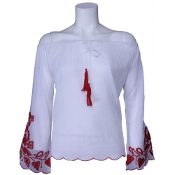 Blouse Phard - Blusa Madukar - wit - rood