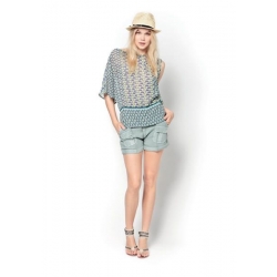 Amy Gee top - transparant - blauw - geel