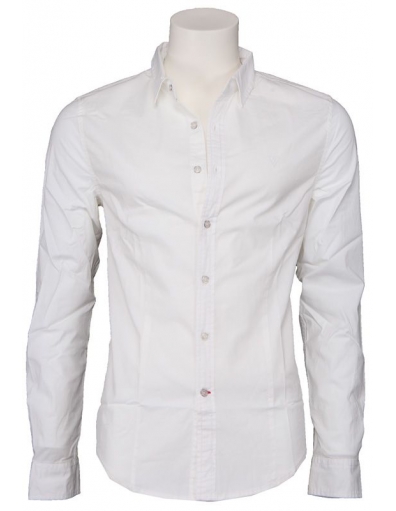 Guess overhemd- LS - white / wit
