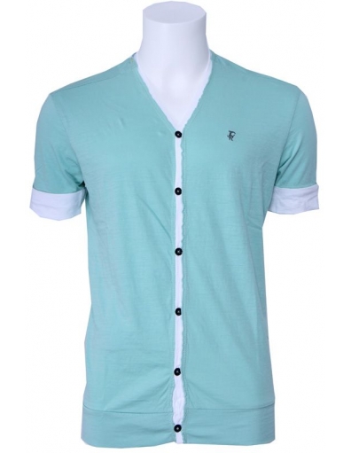 Shirt J.C. Rags - tee Cardigan - Groen