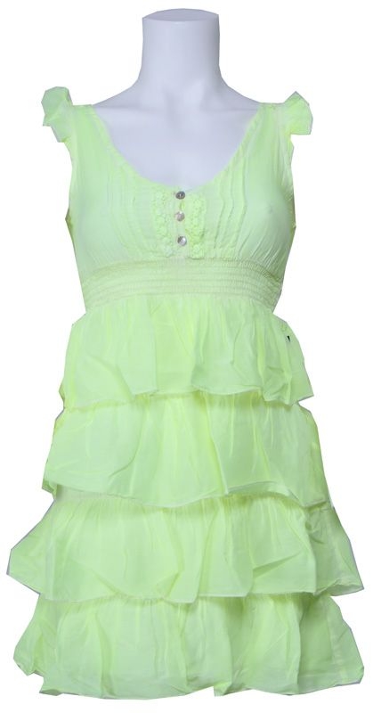 Visser In de naam Puno Dept jurk - Light Dress - Lime Groen | Uniq kleding