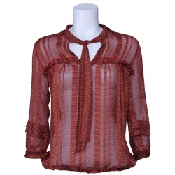 Blouse Amy Gee - Gestipt - Rood