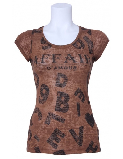 T-shirt Dept - letters - Mocca