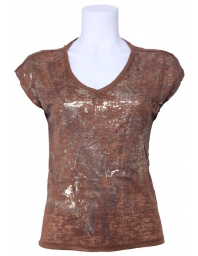  T-shirt Dept - Gold - Mocca