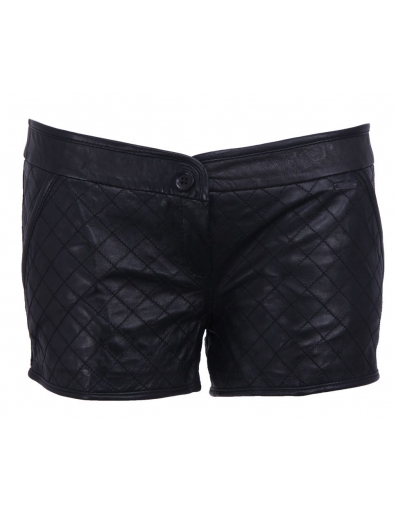 Shorts Wood leerlook- Pepe Jeans - Broeken - Zwart