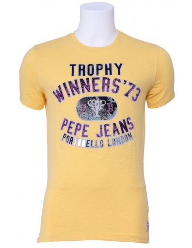 T-shirt Pepe Jeans - Firas - Geel 