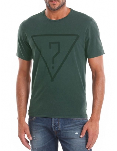 SS ogo tape Tee - Guess - Shirts en tops - Groen