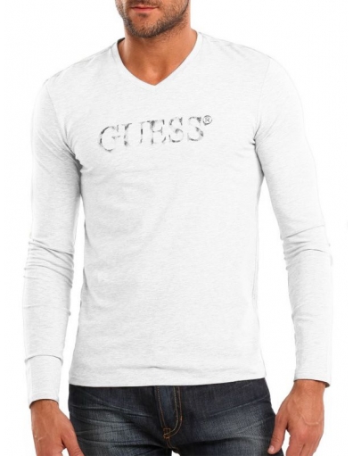 Longsleeve Logo  - Guess - Shirts en tops - Wit