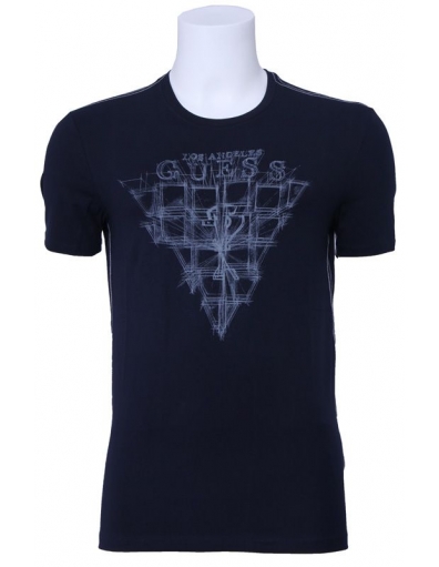 T-shirt Guess - Cubes - zwart