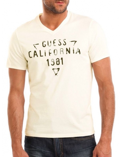 SS California Tee - Guess - Shirts en tops - crÃ¨me