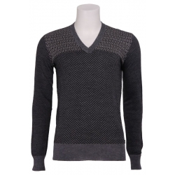 IAN V NECK PULLOVER Energie Truien en vesten Grijs