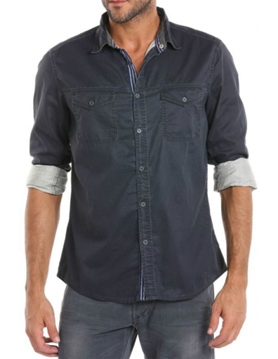 Parry ls shirt - Guess - Blouses - Blauw