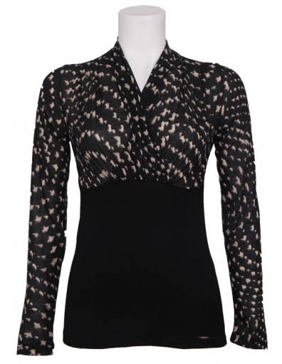 Zwart wit truitje - Amy Gee - Shirts en tops - Zwart